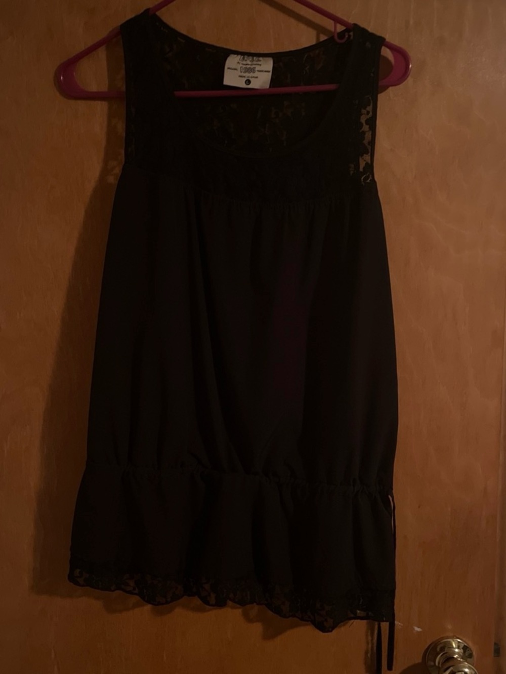 Women’s Black Lace-Trim Skirt - Unbranded